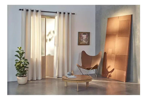 Cortina Santista Bege Istambul Fred - 2,80x2,30m
