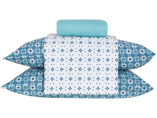 Jg De Cama Casal Royal Themis 4 Peças 100% Algodão Santista