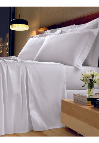 Jogo De Cama Casal 4 Peças Trésor - 200 Fios Branco
