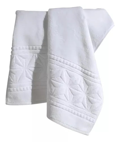 toalha Banhao Felpudo Jacquard Confort Com Barra Dohler 0,90x1,50 Branca