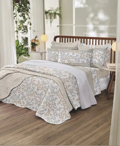 Jogo De Cama Queen 150 Fios Prata Santista - Naturale