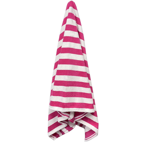 Toalha de Banho/Praia Laço Home Power Sec Listrada rosa 80x150