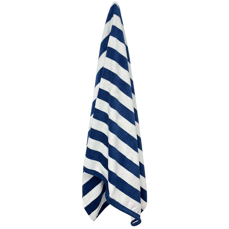 Toalha de banho/praia Laço Home Power Sec Listrada Azul 80x150