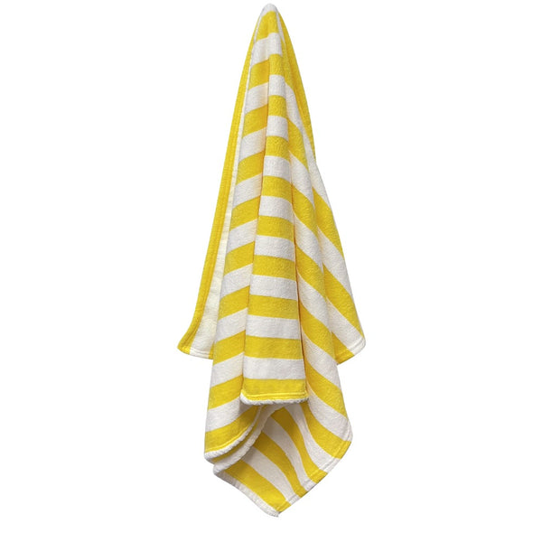 Toalha de banho/ praia / piscina Laço Home Power Sec Listrada amarelo 80x150