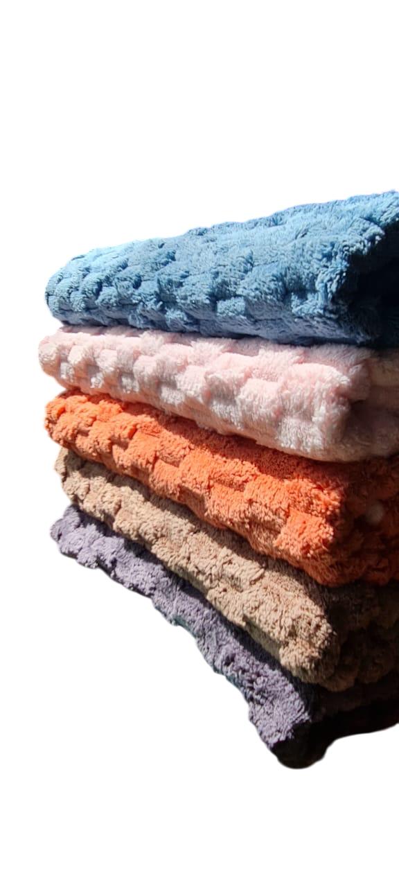 kit 3 toalhas de banho 140x70cm Poliamida toque macio