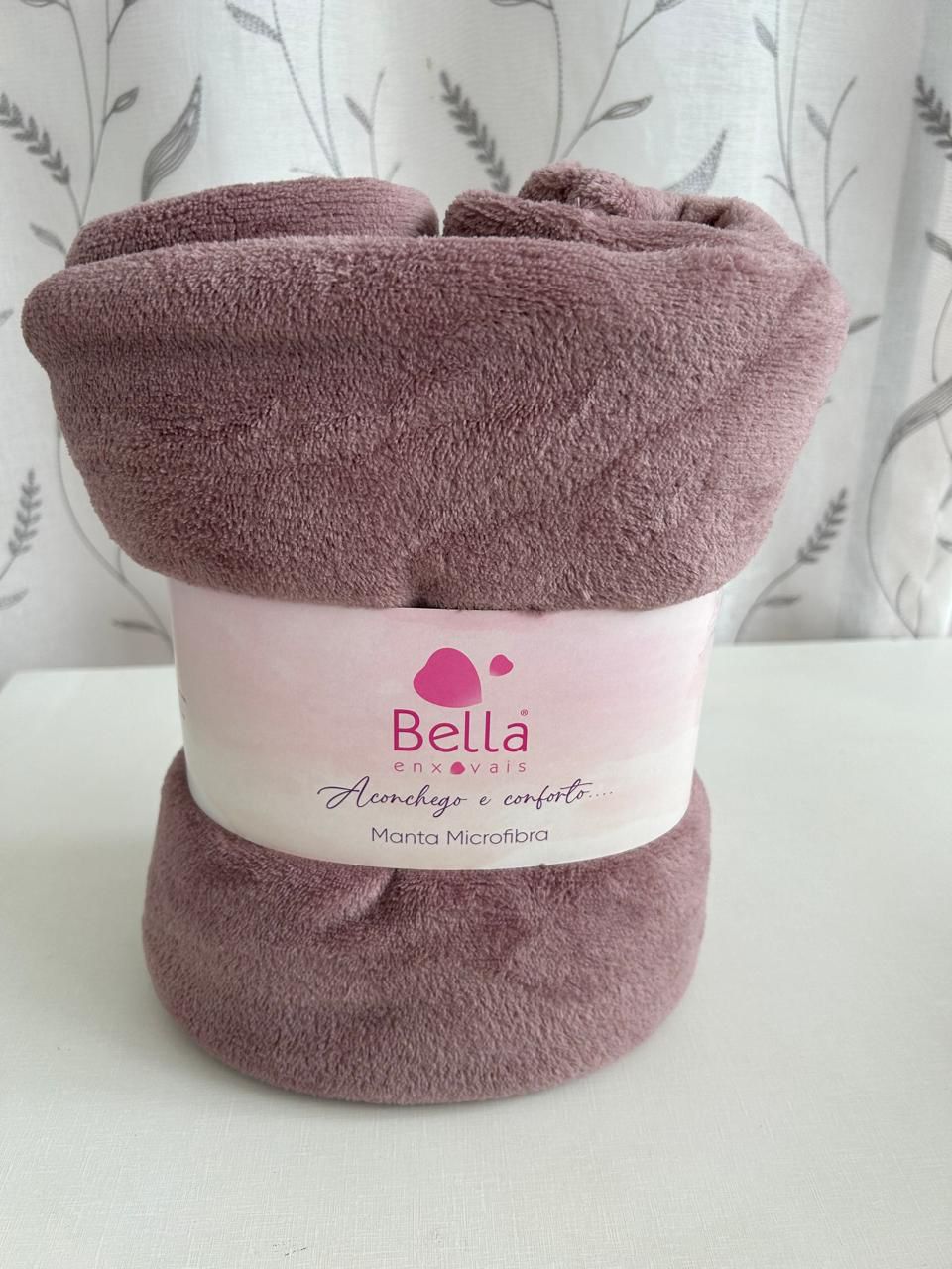Kit 3 Mantas Casal De Microfibra Cores - Bella Enxovais Rosa, vinho e marrom
