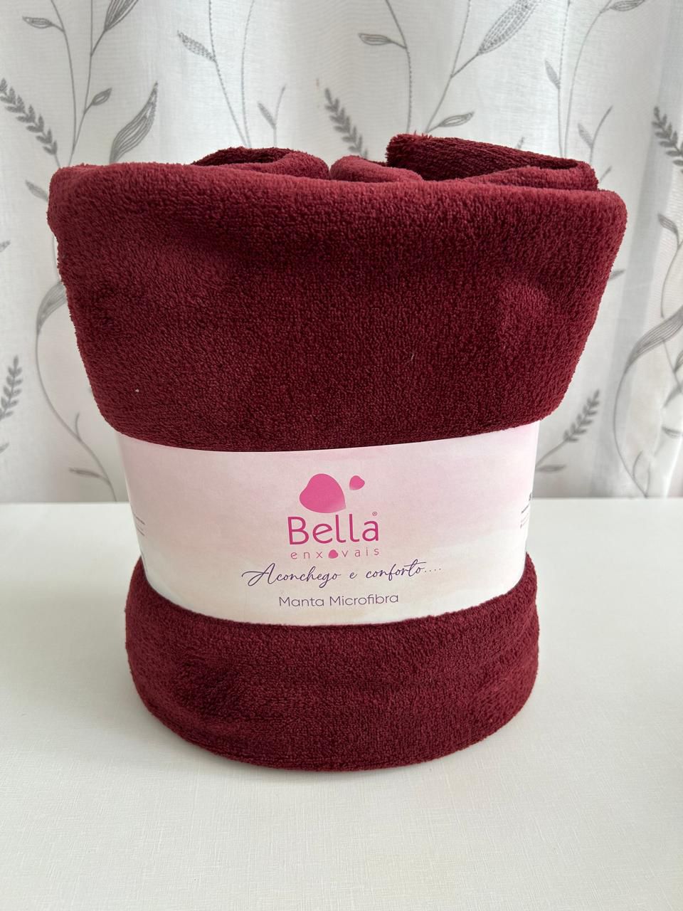 Kit 3 Mantas Casal De Microfibra Cores - Bella Enxovais Rosa, vinho e marrom