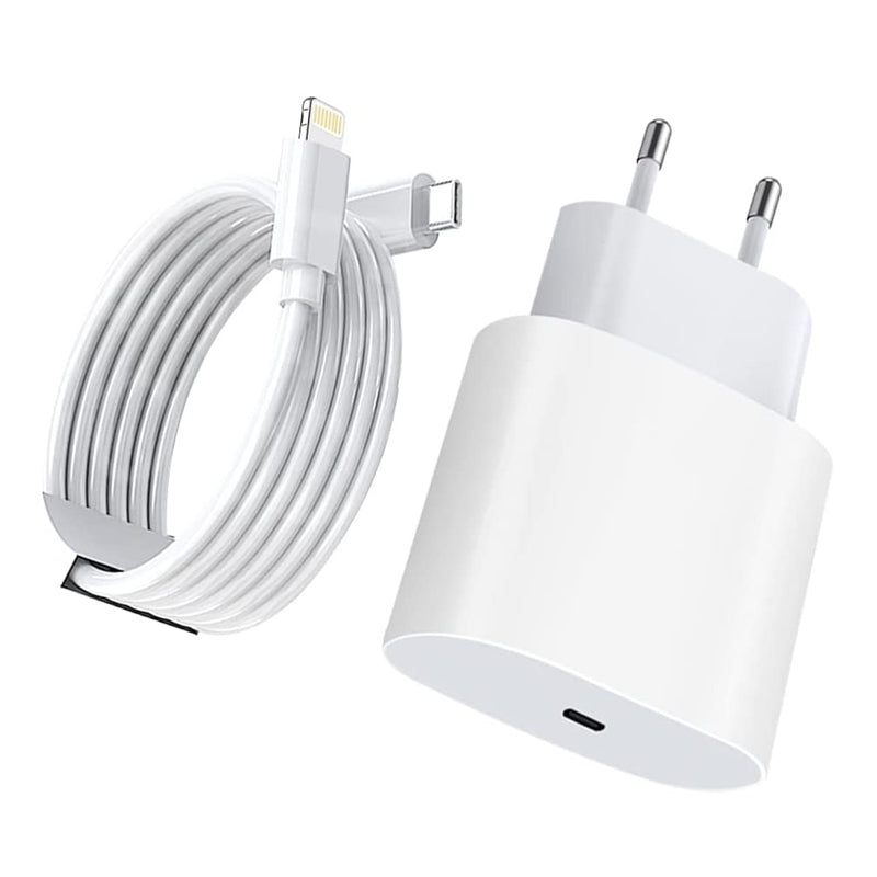 Fonte USB-C + Cabo Carregador IPhone Lightning