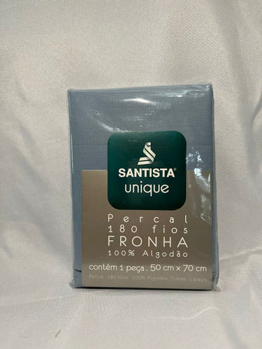 Fronha Percal Unique Liso Santista - Padrão - Azul
