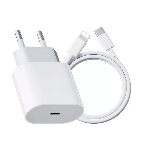 Fonte USB-C + Cabo Carregador IPhone Lightning